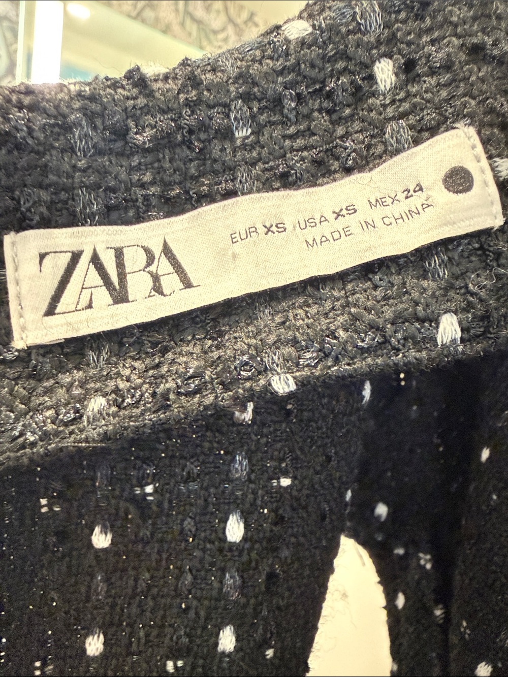 Zara Texture Weave Dress with Pearl accents - Picture 8 of 8